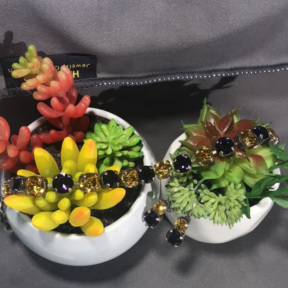 Sabika  Inspired 3 piece Swarovski set in great condition!! ECU COLORS - Picture 3 of 5